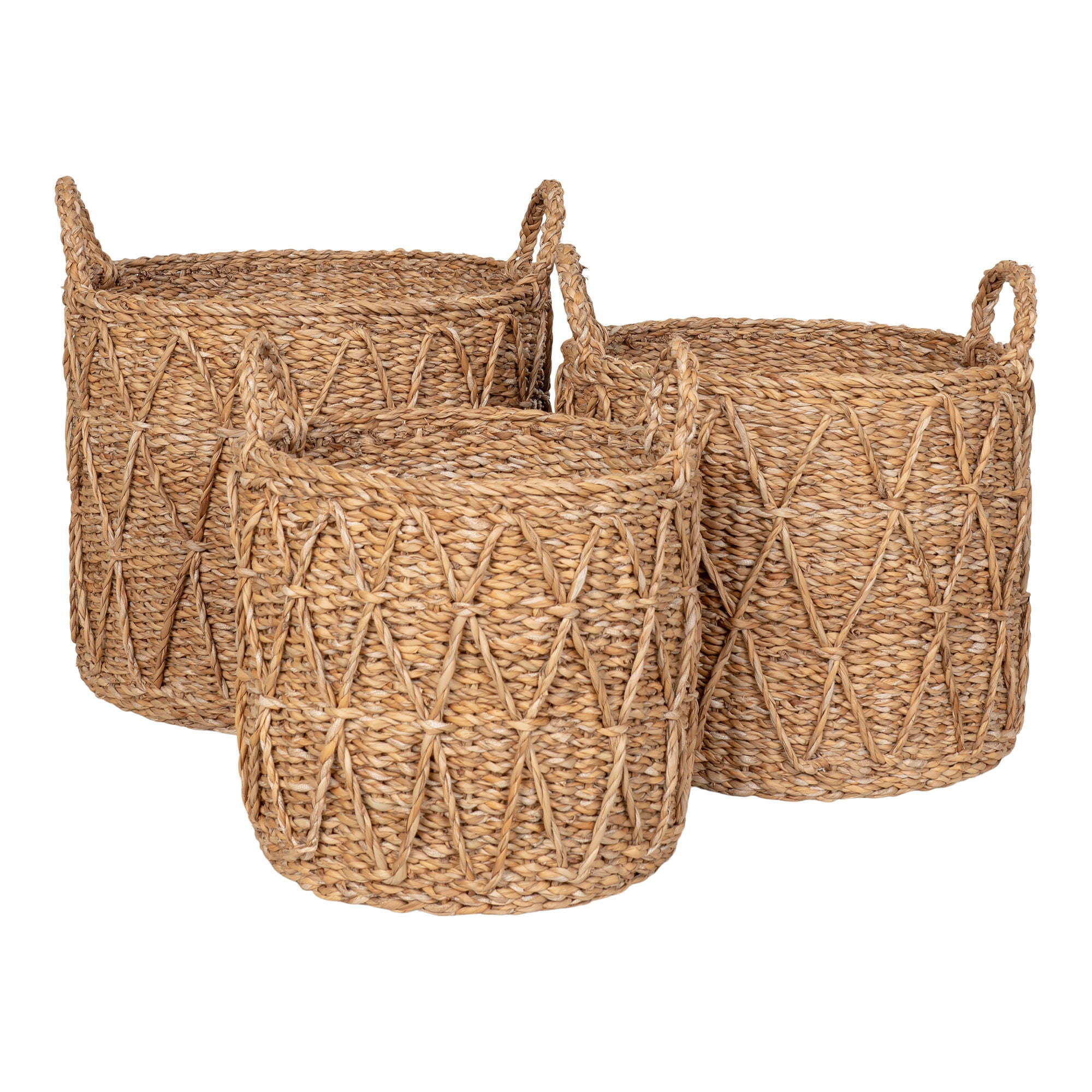 Krabi – Aufbewahrungskörbe aus Seegras, natur, Set aus 3